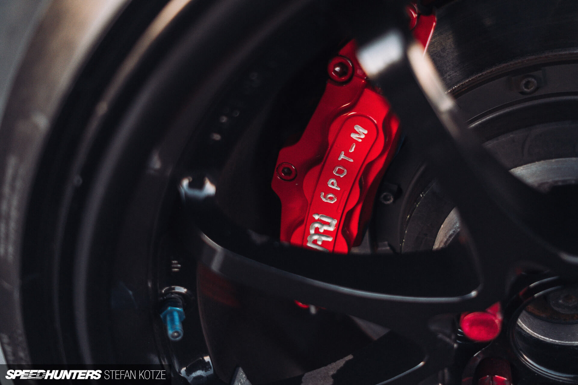 A brake caliper on the Nissan Skyline R34 
                    GT-R