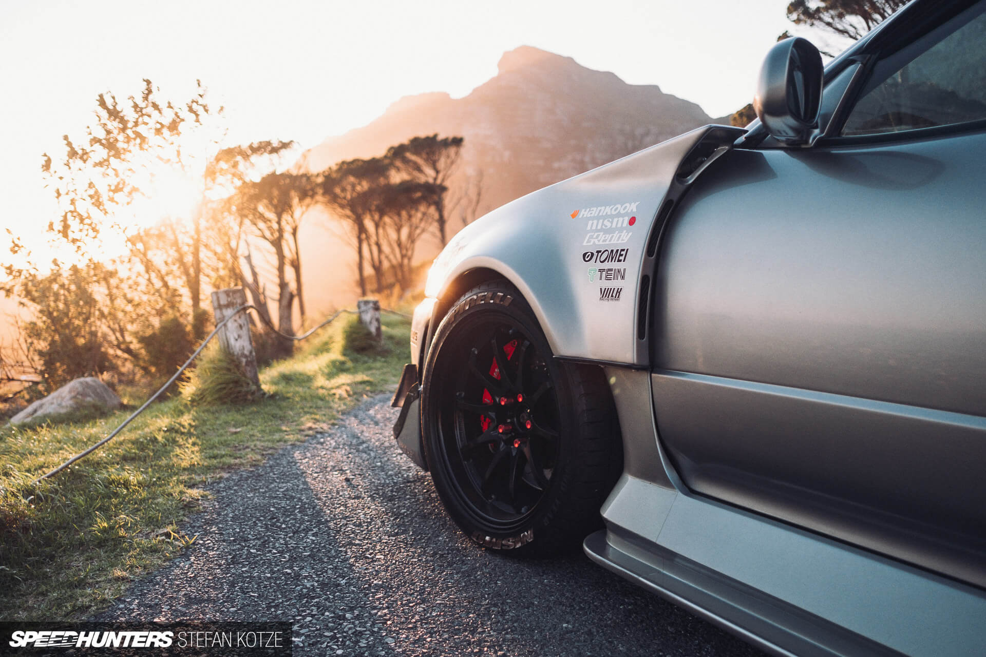 Front left of the Nissan Skyline R34 GT-R