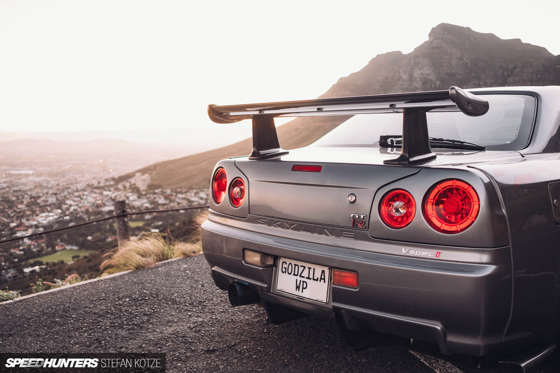 Rear of the Nissan Skyline R34 GT-R