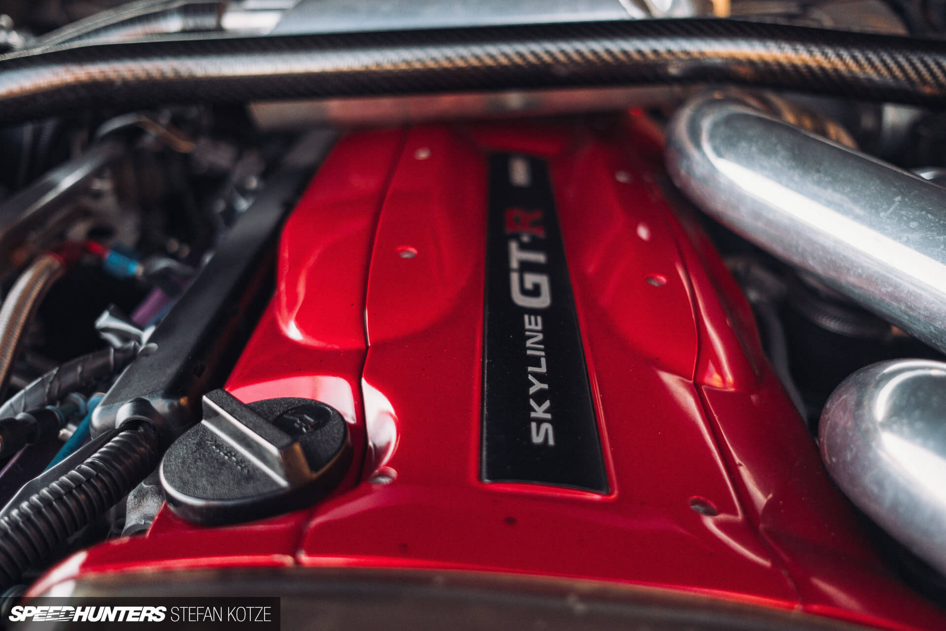 Engine of the Nissan Skyline R34 GT-R