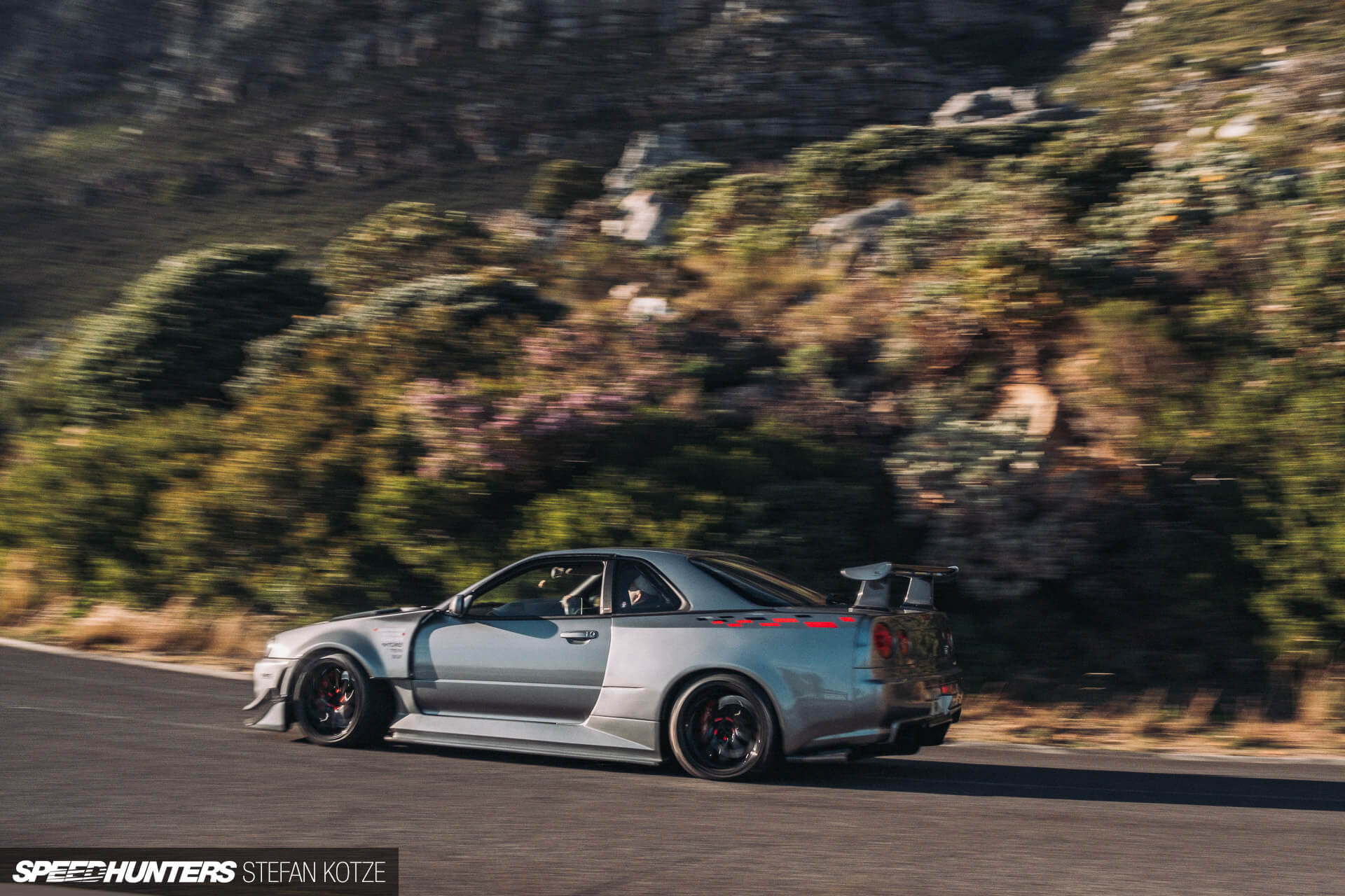 Nissan Skyline R34 GT-R on a mountain road